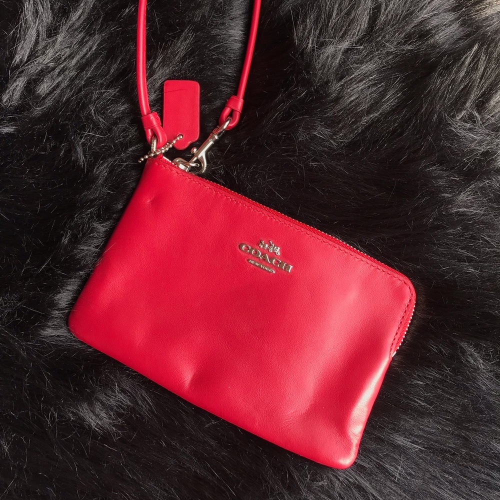 Coach Corner Zip Wristlet - Picture 1 of 5